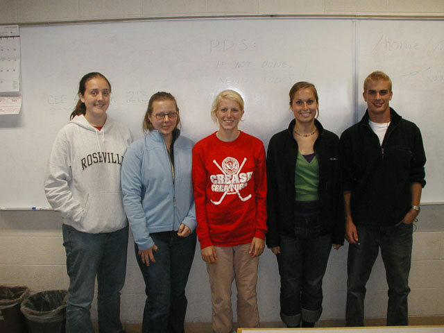 From left: Alison Boumeester, Ashley Matsick, Michele Lorenz, Sara Karle, Peter Strohm