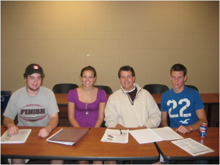 Team Members: Left to Right Mason Jellings, Sarah Reichert, John Byce, Justin Gearing