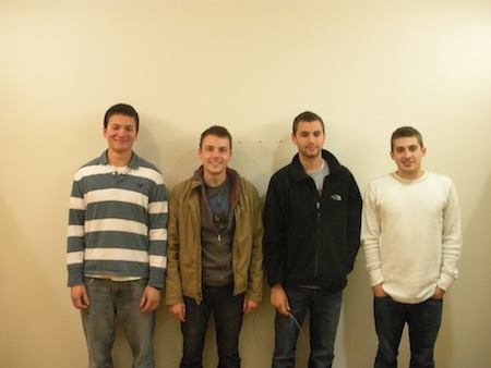 From left to right: Adam Goon, Mike Conrardy, Andrew Bertram, Joel Webb.