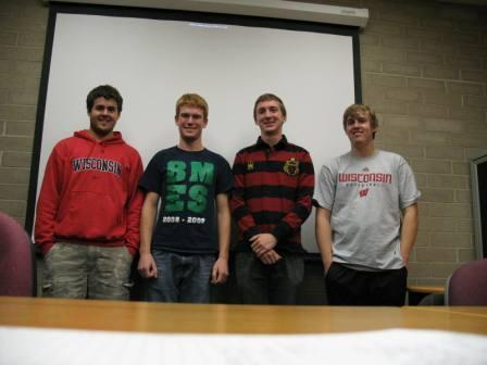 Left to Right: Alex Bloomquist, James Madsen, Mike Nonte, Graham Bousle