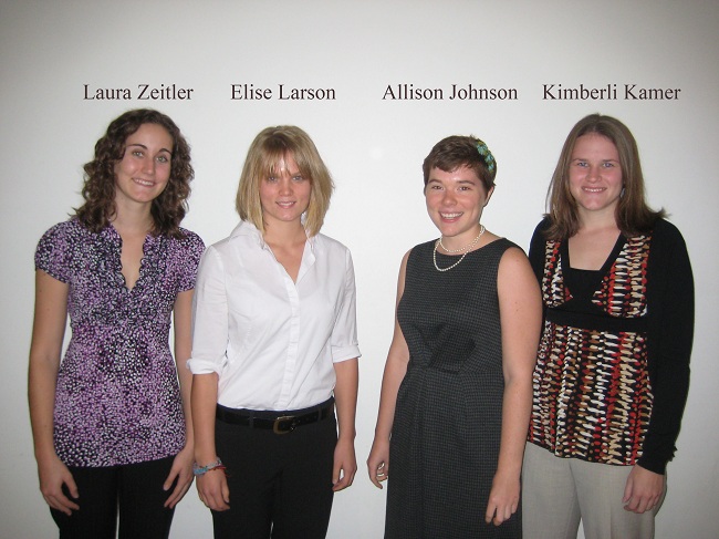 Laura Zeitler, Elise Larson, Ali Johnson, Kim Kamer