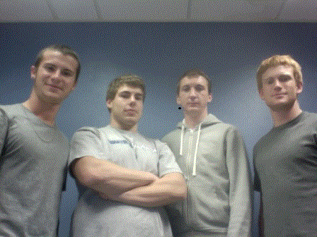 From left to right: Caleb Durante (BSAC), Drew Birrenkott (BWIG), Mike Nonte (Communicator), James Madsen (Team Leader)