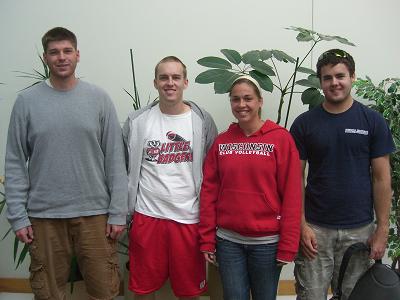 From left to right: Jonathan Mantes, Graham Bousley, Kara Murphy, Alex Bloomquist