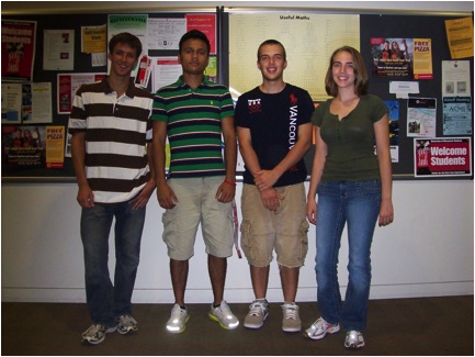 From left to right: Nicholas Anderson, Chandresh Singh, Kyle Jamar, Taylor Milne