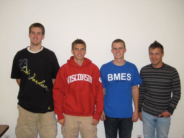 From left to right: Derek Klavas, Marc Egeland, Rob Bjerregaard, Cole Drifka