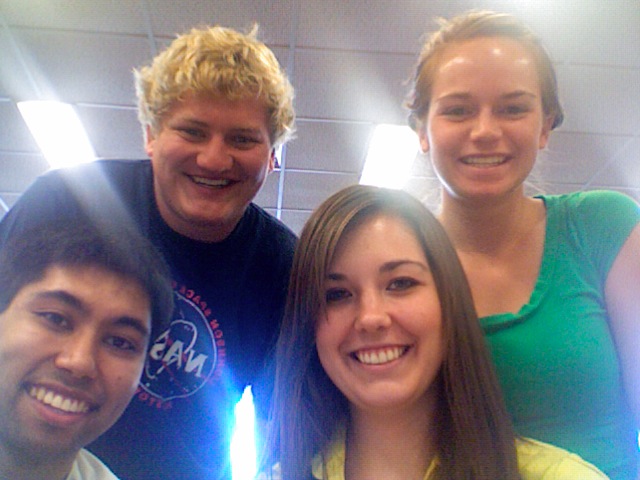 From left to right: 

Jay Kler, Daniel Tighe, Taylor Powers, and Laura Platner 