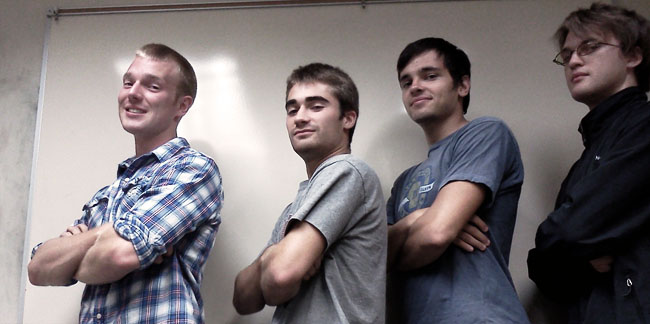 Left to Right:  Taylor J. Jaraczewski, Cody Bindl, Stephen Kernien, Daniel Dissing