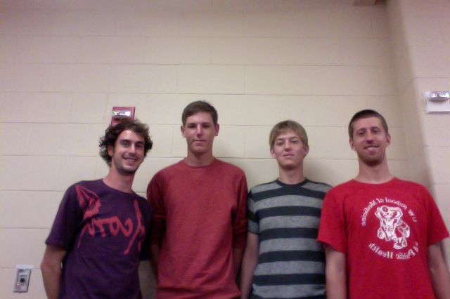 In order from left to right: Jared Ness, Brad Wendorff, Matt Jensen, Bryan Kloosterboer