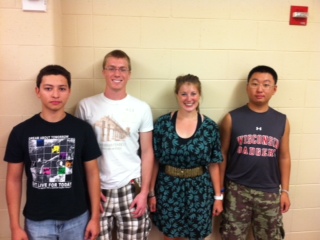 Left to fight:
Gabriel Bautista,Roland Pomfret,Hope Marshall,Jiaquan Yu