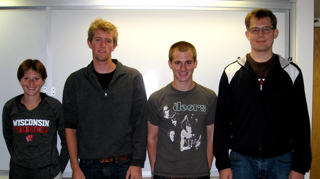 From left right: Rebecca Stoebe, Paul Strand, Ian Linsmeier, Tyler Klann