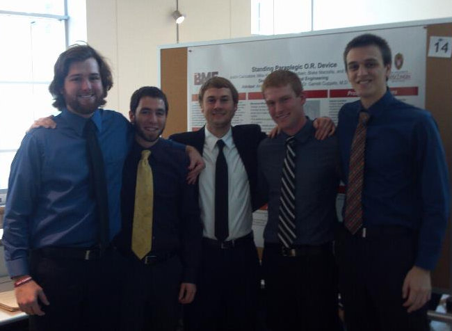 From left to right: Bret Olson, Michael Konrath, Justin Jacciatore, James Madsen, Blake Marzella