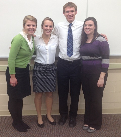 Team members from left to right: Lindy Couwenhoven, Clair Kurzynski, Stephen Monette, Amy Martin