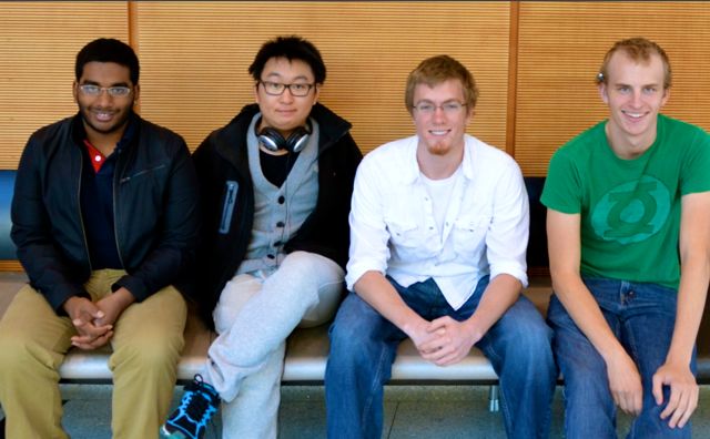 Team members from left to right: Sarvesh Periyasamy, Jiaquan Yu, Roland Pomfret, Michael Simonson