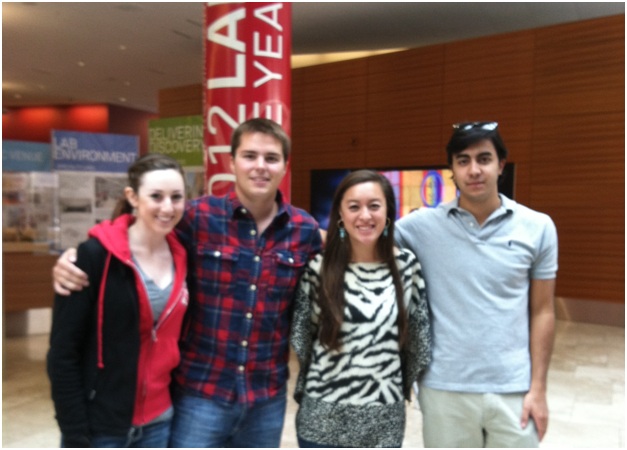 Team members from left to right: Katherine Jeffris, Charles Rodenkirch, Kimberly Buchanan, Maximillian Schultz