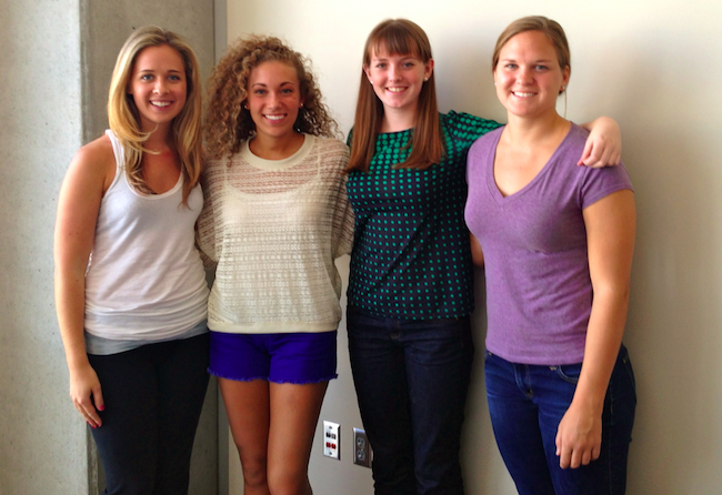 Team members from left to right: Catharine Moran, Lauren Stopfer, Kate Binder, Kristen Rasske