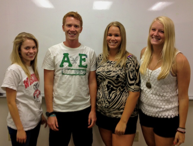 Team members from left to right: Dani Horn, Tony Schmitz, Taylor Moehling, Kelsie Harris