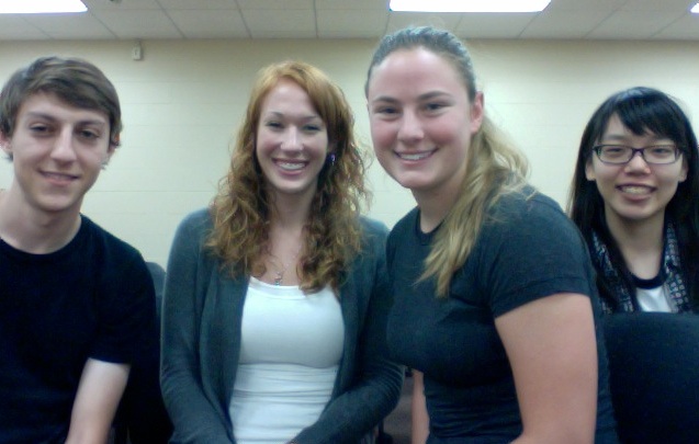 Team members from left to right: Tyler Lieberthal (Communicator), Marie Greuel (Team Leader), Kelly Hanneken (BWIG), Denise Wong (BSAC)