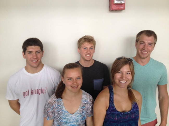 Team members from left to right: Mike Rossmiller, Sarah Czaplewski, Alex Broderick, Megan Halley, Darren Klaty