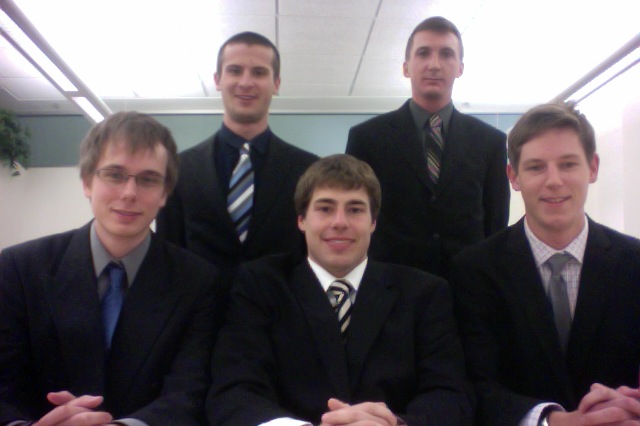 Team members from left to right: Don Weier, Caleb Durante, Drew Birrenkott, Michael Nonte, and Bradley Wendorff