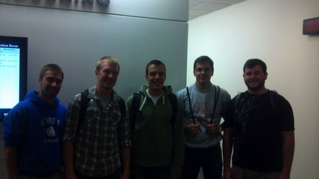 Team members from left to right: Cody Bindl, Taylor Jaraczewski, Kyle Jamar, Stephen Kernien, Lucas Schimmelpfenning