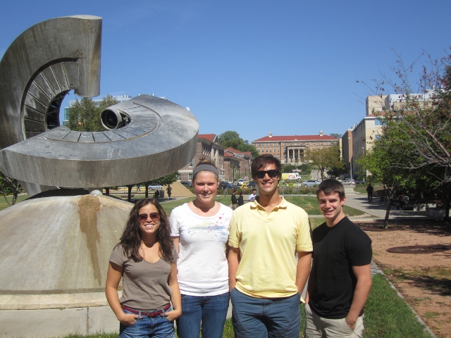 Team members from left to right: Olivia Rice, Kaitlyn Laning, Christopher Fernandez, and Tony Prostrollo.  