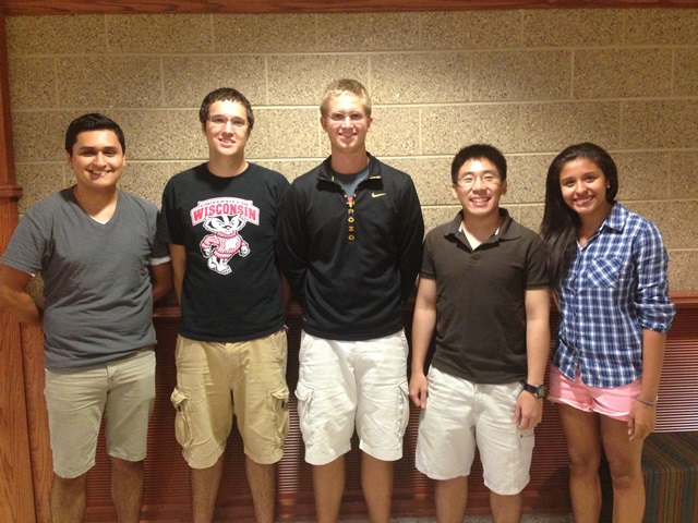 Team members from left to right: Michael Martinez, Ryan Lane, Daniel Grieshop, Kevin Wreksoatmodjo, Crystal Jimenez
