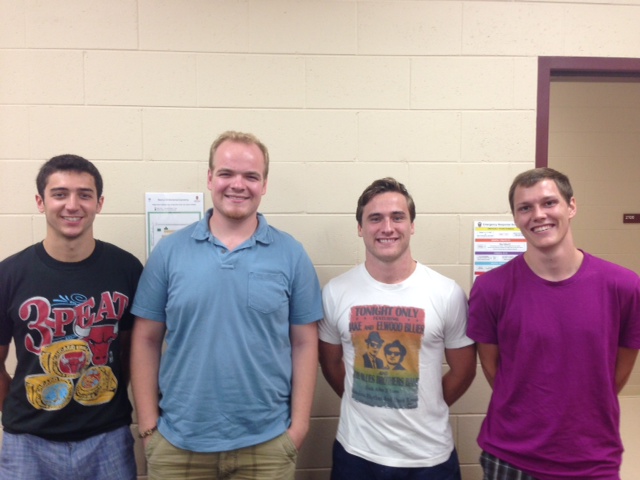 Team members from left to right: Tyler Max, Evan Lange, Jack Goss, and Karl Kabarowski