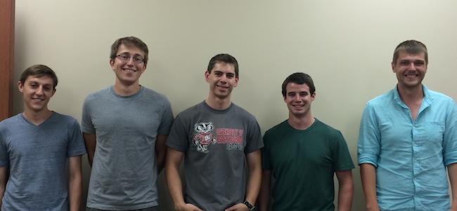 Team members from left to right: Tyler, Jared, Ross, Tony, Chris