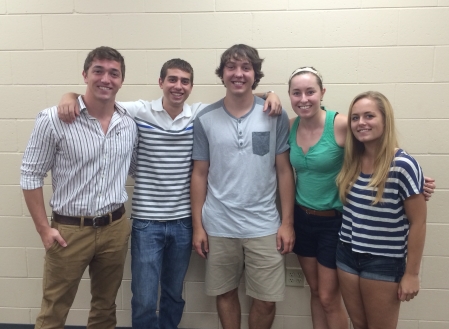 Team members from left to right: David Neuser, Stephen Schwartz, Brady Lundin, Katrina Ruedinger, Katherine Barlow
