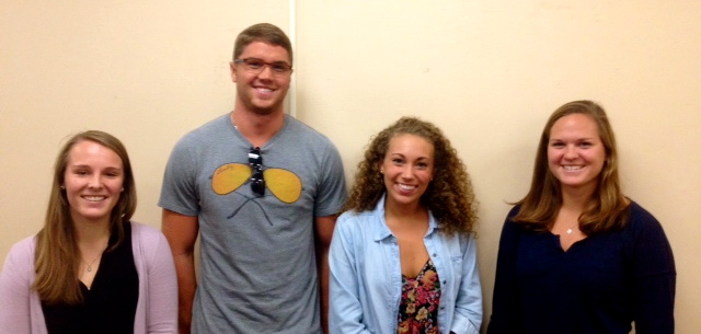 Team members from left to right: Clair Kurzynski, Timothy Abbott, Lauren Stopfer, Kristen Rasske