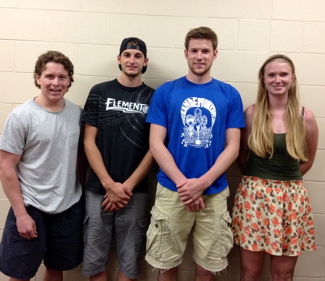 Team members from left to right: Christopher Beglinger, Matthew Bradfish, William Greisch, Hannah Frank