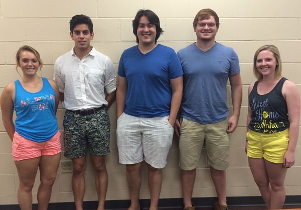 Team members from left to right: Callie Poehler, Freddy Barrionuevo, Alex Yueh, Eric Zeman, Kristen Driscoll