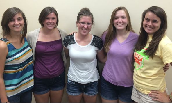 Team members from left to right: Andrea Doll, Alexandra Picard, Katrina Strobush, Lauren Taylor, Kari Stauss