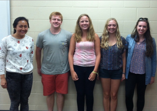 Team members from left to right: Laura Xu, Sam Brenny, Katie Peterson, Haley Knapp, Maddie Rutherford