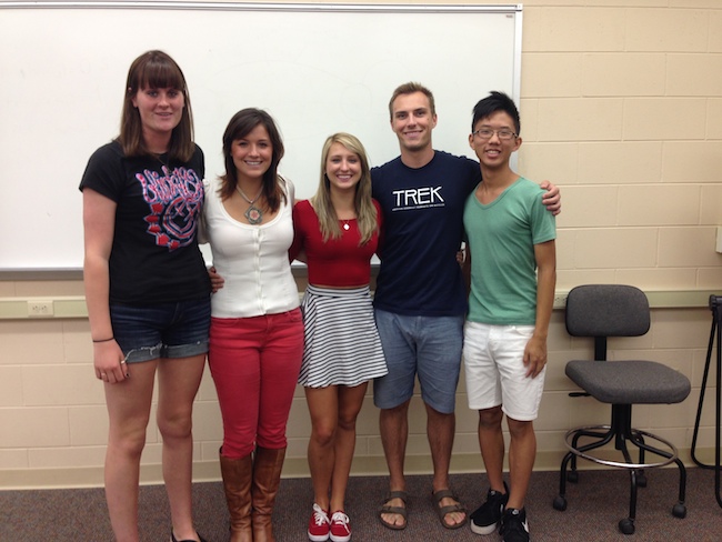 Team members from left to right: Molly Scott, Emily Olszewski, Alyssa Acker, Conor Sullivan, Brandon Li