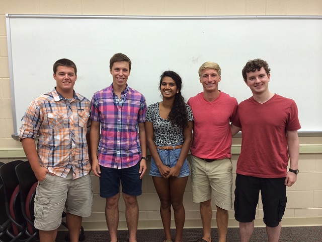 Team members from left to right: Jason Brunkow, Steve Gock, Anupama Bhattacharya, Dave VanVeen, Jack Kegel