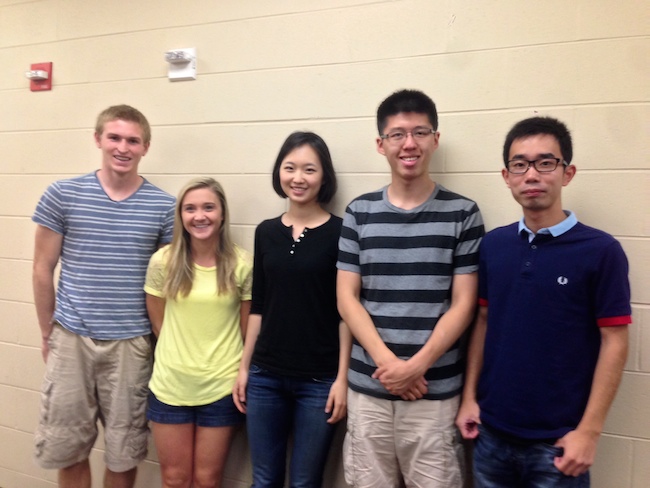 Team members from left to right: Jacob Hindt, Stephanie O'leary, Amy Kim, Steve Wang, Jerry Yin