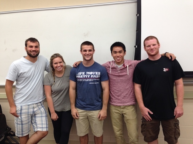 Team members from left to right: Jake Levin, Madison Boston, Eric Howell, Chris Nguyen, Chris Schreiber