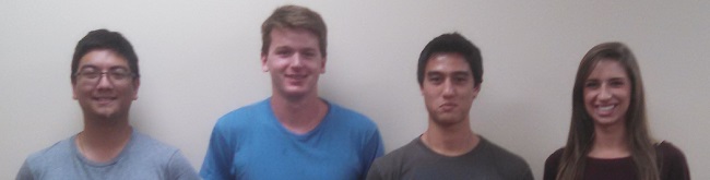 Team members from left to right: Yifan Li, Austin Scholp, Trevor Zarecki, Ashley Hermanns