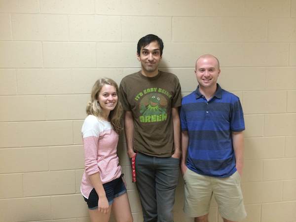 Team members from left to right: Dani Horn, Mustafa Khan, Sam Jensen, (Kelsie Harris - not shown)