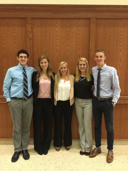 Team members from left to right: Connor, Heather, Therese, Madalyn, Ethan