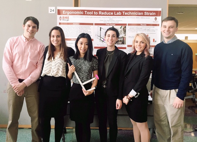 Team members from left to right: Matthew Grondin, Olivia Velazquez, Yitong He, Claire Hintz, Micaella Poehler, and Jonathon Leja