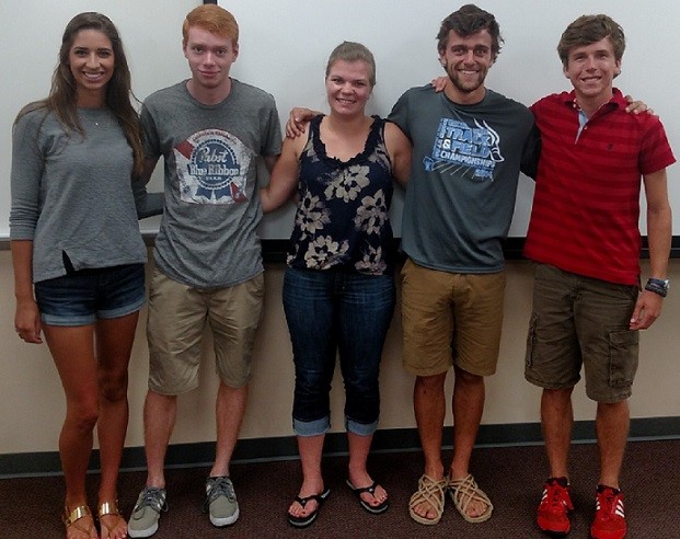 Team members from left to right: Ashley Hermanns, Andrew DuPlissis, Ellen Restyanszki, Nathaniel Bennett, and Alec Onesti