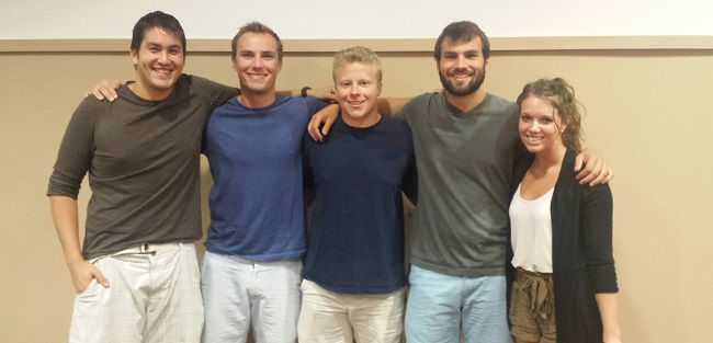 Team members from left to right: Alex Yueh, Conor Sullivan, Kevin Knapp, Jake Levin, and Kaitlyn Reichl