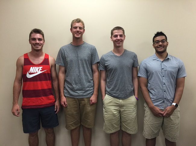 Team members from left to right: Ross Barker, Michael Lohr, Michael Wolff, Shakher Sijapati