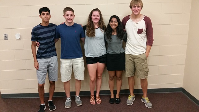 Team members from left to right: Rohan Patnaik, Austin Gehrke, Madeline Meier, Dhyuti Ramadas, James Malcheski