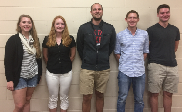 Team members from left to right: Alyssa Walker, Leslie Franczek, Zach Alden, David Lahm, William Bacon