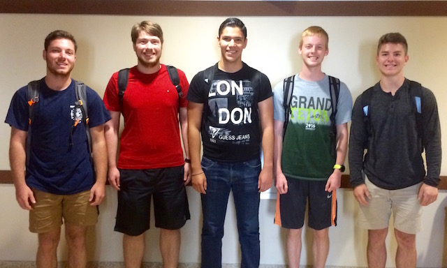 Team members from left to right: Tim Lieb, Luke Le Clair, Roberto Romero, Ryan Opansky, Luke DeZellar