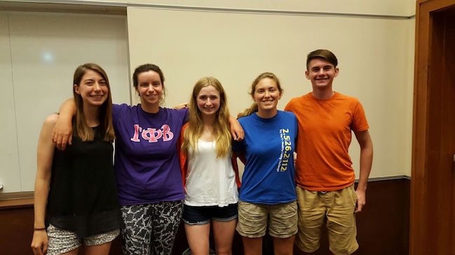Team members from left to right: Lauren Heinrich, Janae Lynch, Megan Skalitzky, Emma Alley, Alexander Gariti