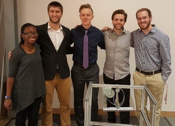Team members from left to right: Chiara Sanders, Andrew Fugate, Erik Bjorklund, Ryan Wisth, Mark Austin